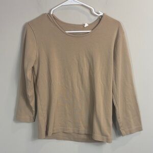 Chico’s Women's Comfortable Stretch Tan Top Size 1 or Size 8